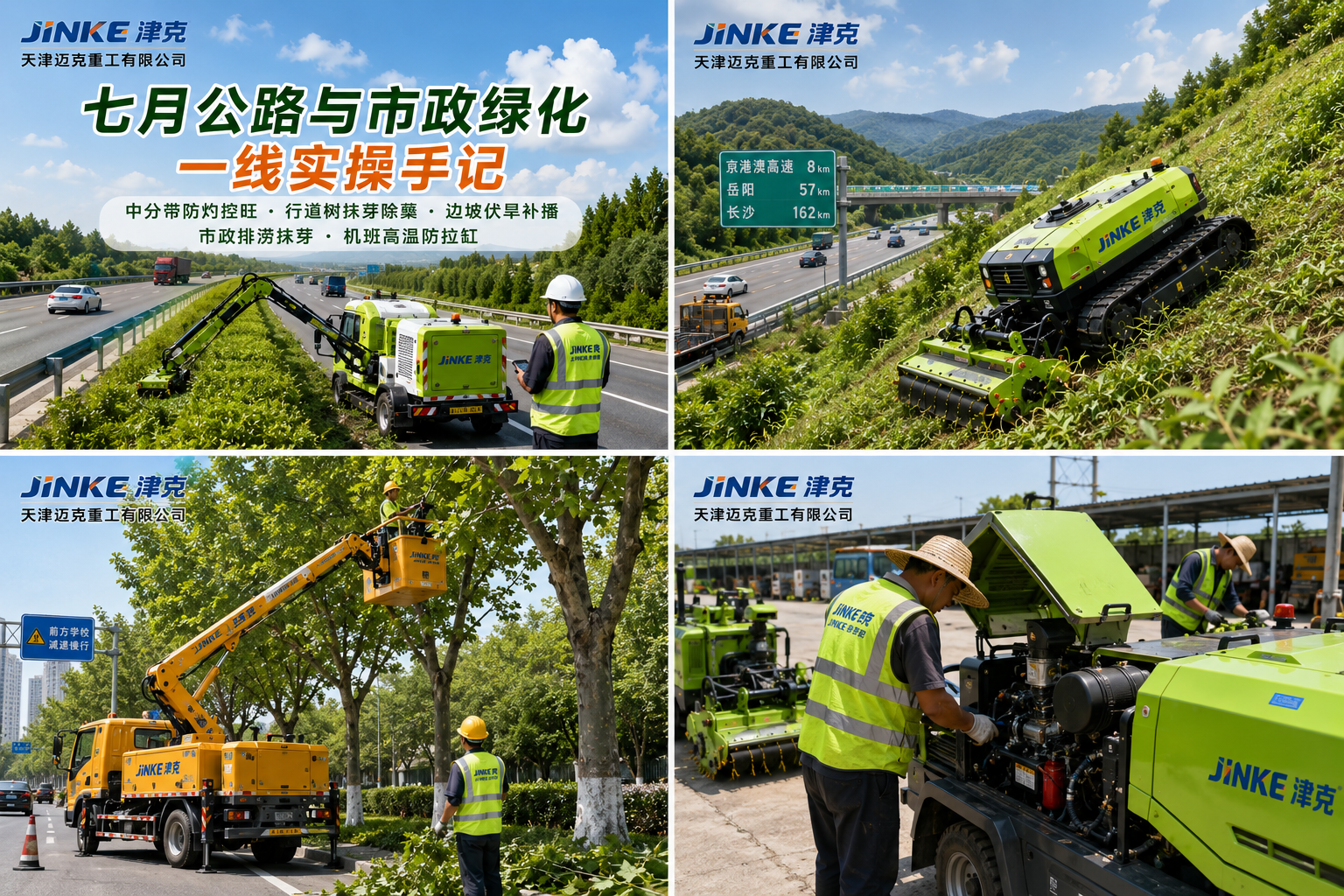 迈克重工高速边坡养护,中分带防灼控旺方案 迈克重工高速边坡养护,中分带防灼控旺方案