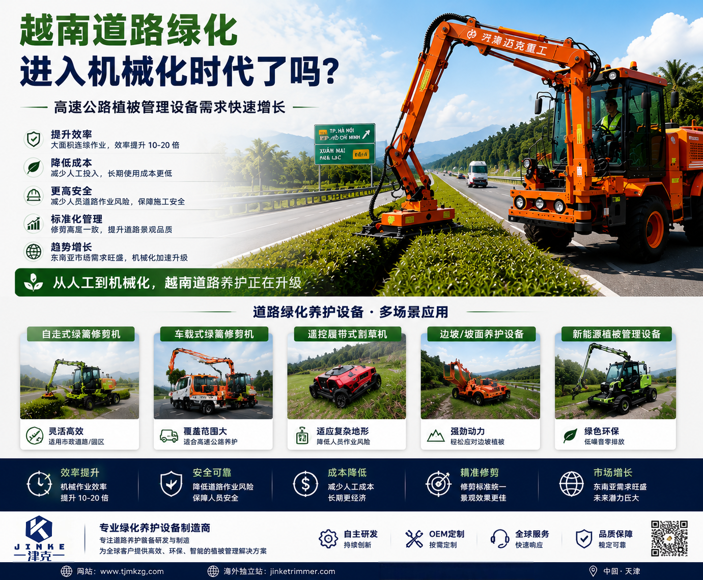 津克分析越南道路绿化机械化现状